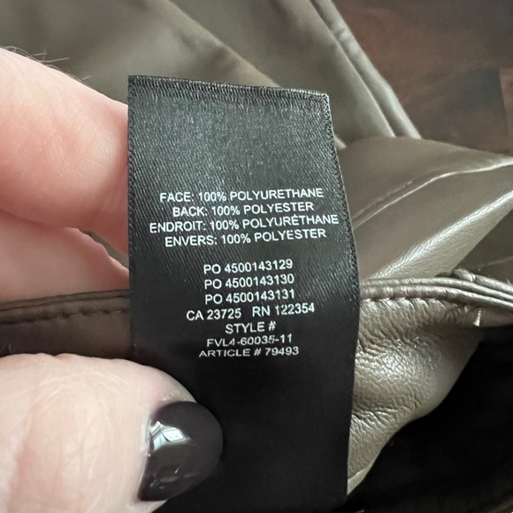 Wilfred x Aritzia - The Melina Vegan Leather Straight Leg Pants Sz 4 - Picture 11 of 11